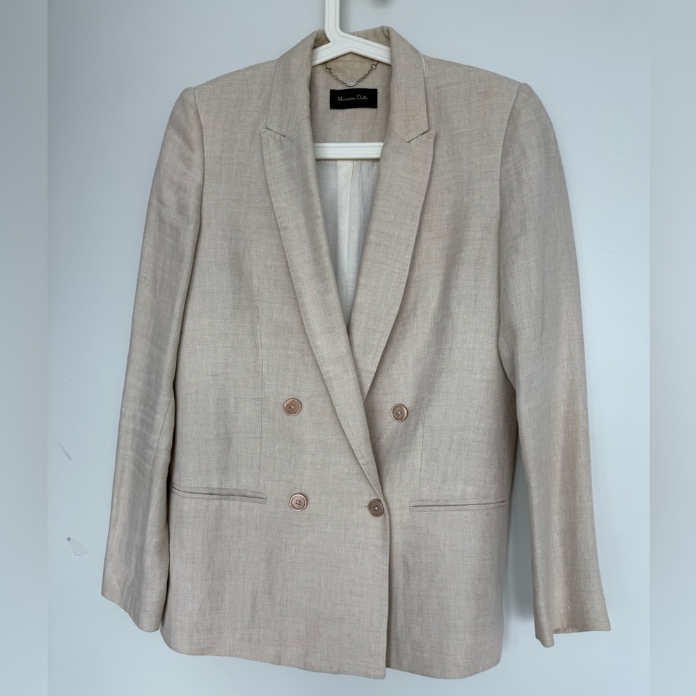 Beige Double Breasted Blazer — Pre-Loved & Wardrobe Essential
